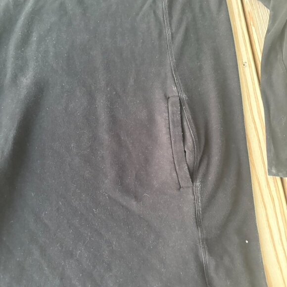 Athleta Black Sweatshirt Dress Size Medium Pockets - Picture 3 of 8